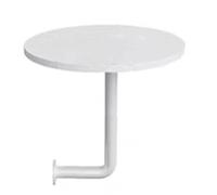 Wall-Mounted Small Round Table Floating Desk for Milk Tea & Cake Shops Solid Wood Booth Table Elegant White Design Space-Saving Solution Versatile Use