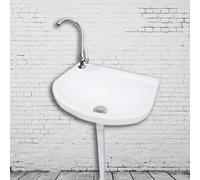 Wall-Mounted Small Vessel Sink,Modern Design,40x28x12cm(WxDxH),Plastic Sink Perfect for Any Modern Bathroom, Kitchen, Cloakroom, En Suite (D)