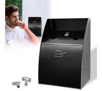 Wall Mounted Smoking Bin, Black Heavy Duty Steel Outdoor Cigarette Ash Bin for Pubs, Clubs, Public Areas, Restaurants. (Removable Inner Bucket)