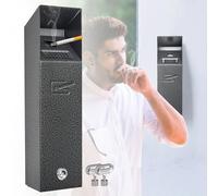 Wall Mounted Smoking Bin Outdoor, Cigarette Bin, Heavy Duty Steel Wall Mounted Ashtray Outdoor, for Public Areas, Pubs, Clubs, Restaurants
