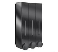 Wall Mounted Soap Dispenser 420ml No-Drill ABS(Black Triple)