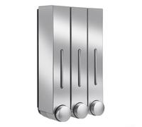 Wall Mounted Soap Dispenser 420ml No-Drill ABS(Silver Triple)