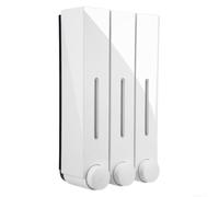 Wall Mounted Soap Dispenser 420ml No-Drill ABS(White Triple)