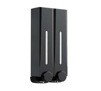 Wall Mounted Soap Dispenser Dual Chamber, 2x500ml Shampoo and Conditioner Dispenser, No Drill/Drill Shower Dispenser Wall Mounted with Magnetic Lid & Leak-Proof Silicone Pump