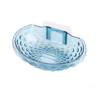 Wall Mounted Soap Holder for Shower, ABS Sponge Soap Dish with Fast Drainage & Waterproof Design, for Easy Install No Drill, Fits Bathroom Kitchen(Blue)