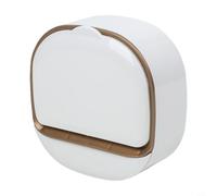 Wall Mounted Soap Holder Punch with Lid Draining Soap Saver Rack No Drill Bathroom Soap Box Moisture Resistant Storage White(White)