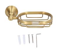 Wall Mounted Soap Holder Vintage Style Solid Brass Wall Mount Bath Shower Soap Dish Holder Soap Basket Antique Brass Soap Shelf Tray Hollow Drain Design Stainless Steel Bathroom Bar Soap Saver
