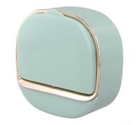 Wall Mounted Soap Holder with Cover and Built in Drain for Bathroom Use, Punch Installation Soap Box Made from Plastic to Keep Soap Dry and Organized (Light green)