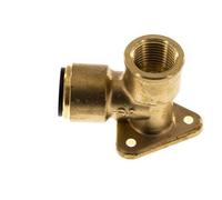 Wall-mounted Socket G1/2'' Female x 15 mm Push-in Brass 16bar (224.8psi)