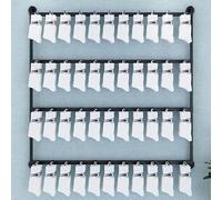 Wall-Mounted Socks Storage Organizer Display Stand - Space-Saving Hook Shelves With Metal Frame - Multipurpose Boutique Underwear Holder For Jewelry, Bracelet, Ring - Modern Retail Design