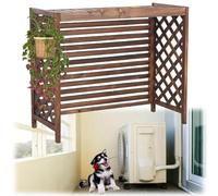 Wall Mounted Solid Wood Air Conditioner Cover, Outdoor Unit Air Conditioner Fence Screen, Privacy Outdoor Air Conditioner Rack, Wooden Air Conditioning Outer Frame