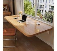 Wall-Mounted Solid Wood Folding Table Space-Saving Kitchen Dining or Workspace Desk with Supports Ideal for Small Rooms and Modern Interiors