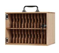 Wall-Mounted Solid Wood Mobile Phone Cabinet - 24-Slot for Offices, Schools & Gyms - Versatile Hand-held Storage Solution for Easy Access and nization