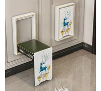 Wall Mounted Solid Wood Shoe Changing Stool with PU Cushion, Space-Saving Folding Chair for Entryway, Hallway, Bathroom, RV, 330lbs Capacity