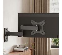 Wall-Mounted Space-Saving Sturdy Shelf Devices Tv Having 360° Swivel Stand - Construction Cm 12x12 Fits Retractable Rotating for Metal Computer Screen