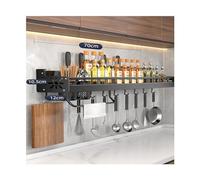 Wall Mounted Spice Rack - No Drill for Bathroom & Balcony - Space-Saving Hanging Storage Solution to Maximize Space & Declutter Your Home!