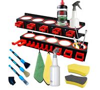 Wall-mounted Spray Bottle Holder,2 Pack Spray Bottle Storage Rack,Garage Bottle Organizer for Car Cleaning Detailing Tools,Abrasive Material Hanging Rail Car Beauty Shop Accessory