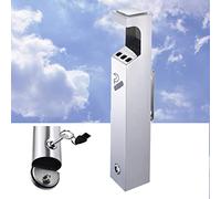 Wall Mounted Stainless Steel Ashtray for Outdoor Use, Locking Design for Commercial Spaces, Durable Ashtray for Hotels and Public Areas, Easy to Install