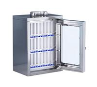 Wall-Mounted Stainless Steel Cell Phone Locker with Lock & Handle - 12 to 60 Compartments for Classrooms, Offices, Gyms & Conferences - Secure Storage Solution for Mobile Devices