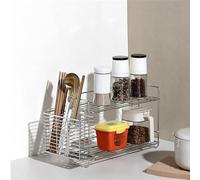 Wall Mounted Stainless Steel Chopstick Holder with Compartments for Kitchen Utensils and Cutting Boards, Ventilated Base to Keep Chopsticks and Cutlery Dry and Clean (Silver2)