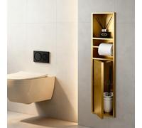 Wall-Mounted Stainless Steel Toilet Paper Holder Hidden Design for Bathroom and Stylish Space-Saving 18x80x12.5 cm Ideal for Modern Decor