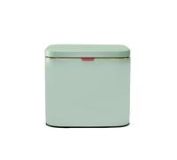 Wall-Mounted Stainless Steel Trash Can, 4L Double Cylinder Odor-Free Kitchen Compost Bin with Lid, Space-Saving Green Cabinet Waste