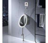 Wall-Mounted Stainless Steel Urinal, Intelligent Sensor Design, Splash-Proof for Men, Ideal for Bars, Restaurants, Shopping Centers, Hotels