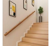 Wall Mounted Stair Banister Hand Rails, Solid Wood Adjustable Safety Handrail Wall Mounted 30-400cm for Stairs Loft Indoor Use(160cm)