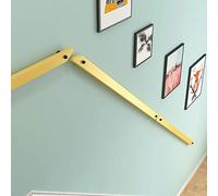 Wall Mounted Stair Handrail with Installation KitWooden Safety Support for Indoor/Outdoor Use Nonslip Easy to Install Adjustable 30cm to 600cm