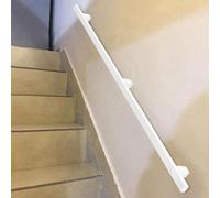 Wall Mounted Stair Handrails 1 2 3 4 5 6 Metres Staircases Railing | 1 2 3 4 5 6 metres Hand Rails for Indoor Stairs, Outdoor Step Wall Mounted, White(6ft/180cm)