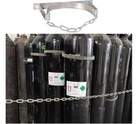 Wall-Mounted Steel Cylinder Rack with Safety Chain for Hospitals, Schools and Factories(1 Bottle)