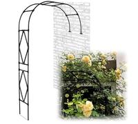 Wall-Mounted Steel Garden Arch Trellis - Half Arch for Climbing Plants, Outdoor Decorative Support Archway, Perfect for Vines and Flowers