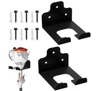 Wall Mounted Steel Garden Tool Rack, Space Saving Stainless Steel Rake, Wall Mounted Storage for Motorized Tools - For Garage Garden Farm Cellar Shovel Rake Broom Mop Drills