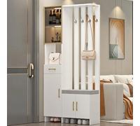 Wall-Mounted Sto Shelf, Wooden Slats, Entryway Décor, Floor-to-Ceiling Installat, Versatile nizer for Home, Slish Display Rack, Space-Saving Solut