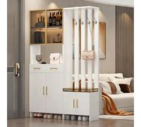 Wall-Mounted Sto Shelves with Wooden Strips, Floor-to-Ceiling Entryway Decor, Adjustable Closet nizers, Modern Home Sto Soluts