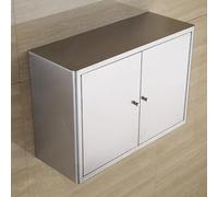 Wall Mounted Storage Cabinet with Double Doors, Organizer for Kitchen, Bathroom, and Garage