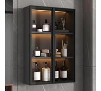 Wall Mounted Storage Cabinet with Glass Doors,Over The Toilet Storage Cabinet Aluminum alloy frame,2/3 Layer Solid wood Bathroom Medicine Cabinet,Kitchen Wall Mounted Cupboard,for Kithen Dining Room(
