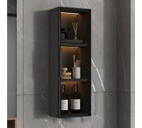 Wall-Mounted Storage Cabinet with Glass Doors - Stylish Space-Saving nizer for Bathroom Kitchen Living Room and Bedroom - Ideal Above Toilet Medicine Cabinet Solution