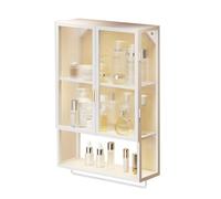 Wall-Mounted Storage Cabinet with Open Shelf & Towel Bar - Space-Saving Bathroom for Over Toilet Perfect for Hanging Items & Bathroom Essentials