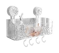 Wall Mounted Storage Rack - Suction Cup Hanging Shelf Removable Bathroom Organizer Kitchen Shower Holder Garlic Ginger Holder | Strong Versatile For The