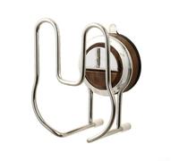 Wall-Mounted Suction Cup Slipper Rack for Bathroom & Entryway - Stainless Steel & ABS Shoe Storage Holder with Drainage Design, No-Drill Installation