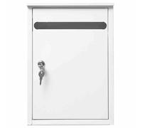 Wall-Mounted Suggestion Box Locked Complaint Box Simple Mailbox Customizable copywriting Available Suitable for Businesses Homeschools(White)