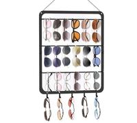 Wall Mounted Sunglasses Holder, Wall Mounted Sunglasses Holder, Wall Mounted 3-Tier Sunglasses Organizer with 5 Hooks, Glasses Display Hanger for ent