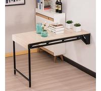 Wall Mounted Table Folding Hidden Wall Desk Multi-Function Home Office Workbench Convertible To Wall Painting Sturdy Writing Desk Drop-Leaf Floating Table For Kitchen & Dining & Breakfast Bar LWX