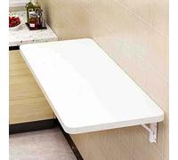 Wall-Mounted Table Wall Desk, Drop-Leaf Computer Table, Folding Heavy Duty Shelf Bracket Bench Table, Kitchen Dining Desk, for Office/Laundry Room(Size:40X80CM,Color:White)
