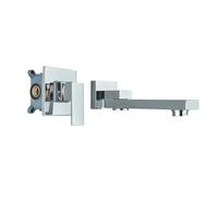 Wall Mounted Taps Brushed Golden Basin Faucet Rotate Spout Wall Mounted Bathroom Hot Cold Water Mixer Tap Concealed Washing Crane Faucets(Chrome)