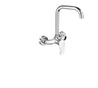Wall Mounted Taps Hot and Cold Kitchen Washbasin Faucet Into The Wall Washbasin Sink Balcony Washbasin All Copper Mixed Water Valve Faucet(Color05)