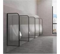 Wall-Mounted Tempered Glass Urinal Privacy Screen with Stainless Steel Frame, Toilet Partition for Bathroom, Hotel, Public, 3 Pack