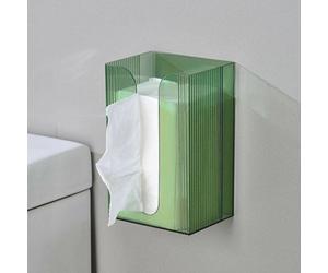 Wall Mounted Tissue Box And Face Towel Holder Large Capacity Transparent Bathroom Storage
