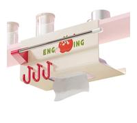 Wall Mounted Tissue Box Holder - Paper Box with Hooks, No Drilling Installation | Toilet Napkin Organiser, Bathroom, Kitchen, Gym, Dorm, Hotel, Wall Storage, Space